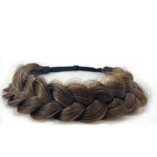 Miniatura 23 de Diadema trenzada, 2 hebras, clásica, gruesa, trenzada, ancha, elástica, de calidad, sintética, trenzada, para mujeres y niñas, estilo bohemio, 2.42