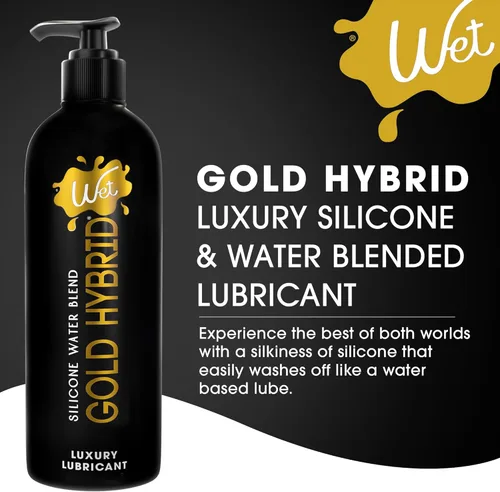 Miniatura 3 de Wet Gold – Lubricante híbrido a base de silicona y agua Rendimiento de larga duración, fórmula premium Hecho sin glicerina ni parabenos