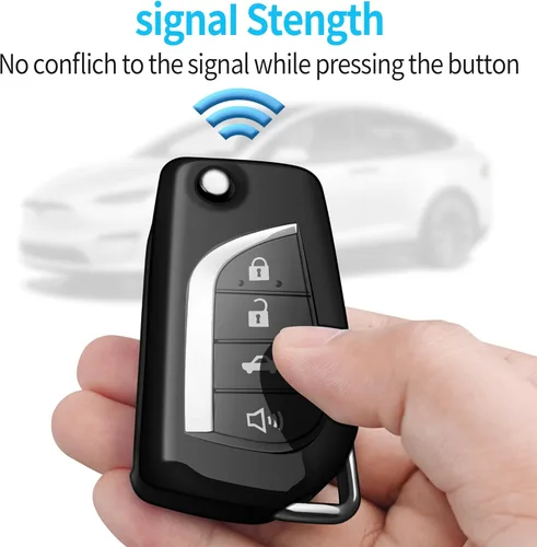 Miniatura 5 de Tukellen - Funda protectora para llave inteligente de Toyota, diseño especial suave de TPU, compatible con Toyota Camry SE/LE 2018-2024, RAV4 LE