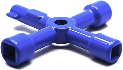 Miniatura 3 de Llave multifuncional de 4 vías, llave de fontanería, herramienta de apertura de llave de plomero para control eléctrico, medidor de agua, gas, caja