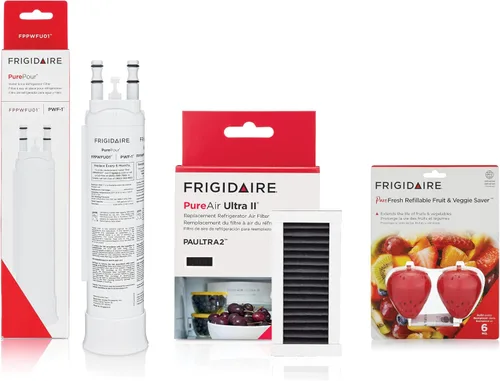 Frigidaire PurePour PWF-1 (FPPWFU01) y PureAir Ultra II (PAULTRA2) y PureFresh (FRPFUFV2) Kit combinado de filtro de agua y aire (paquete de 6)