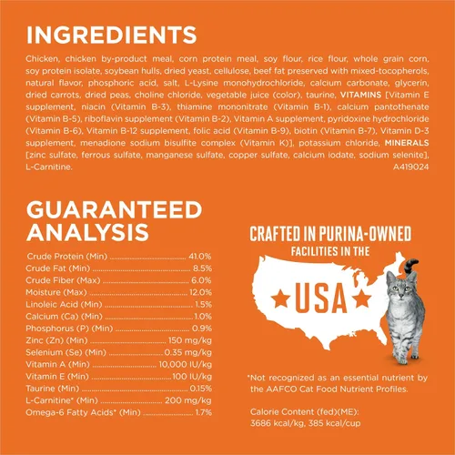 Miniatura 4 de Purina ONE Alto en Proteína, Fórmula Saludable Plus Ideal con Pollo, Alimento Seco para Gatos, Fórmula de Control - Bolsa de 7 lb