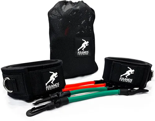Miniatura 11 de Kbands Bandas de resistencia para piernas de velocidad y fuerza Incluye programas de entrenamiento digital Speed 101 y Agility FX - Tamaños