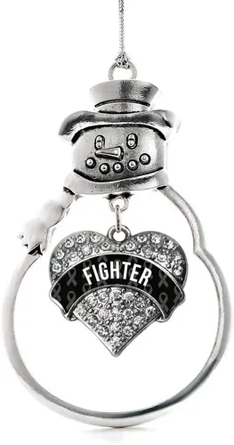 Miniatura 91 de Inspired Silver - Big Sis - Adorno de Navidad plateado - Adorno de árbol de Navidad con dije de corazón con circonita cúbica - Decoración colgante