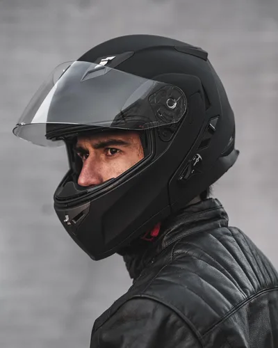 Miniatura 7 de ILM - Casco de motocicleta modular con visera solar abatible, Bluetooth integrado, intercomunicador, Mp3 Modelo 953/953 PRO Pro Negro Mate
