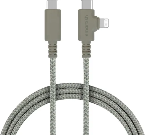 Miniatura 16 de Smartish Cable USB-C/Lightning 17/16/16e/15/14 - Crown Joule - Cable de carga universal de 6 pies con micro USB - Certificado MFi