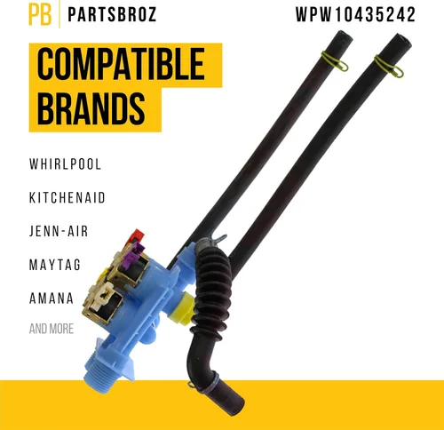 Miniatura 2 de PartsBroz WPW10435242 - Conjunto de válvula de entrada de agua, compatible con lavadora Whirlpool Maytag, reemplaza AP6021375 W10435242 2311853