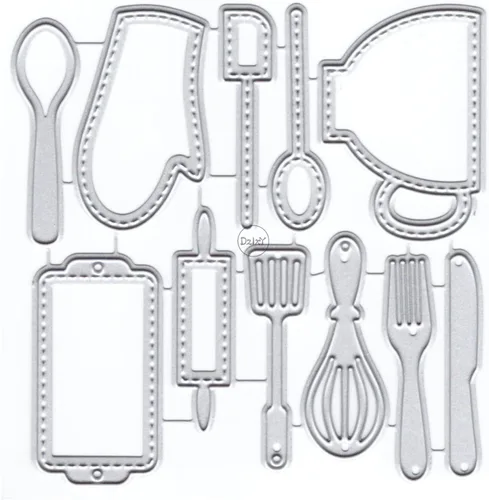 Miniatura 28 de DzIxY Casas Troqueles de corte de metal para kit de fabricación de tarjetas, troquelados de papel en relieve, plantillas de máquina de álbumes