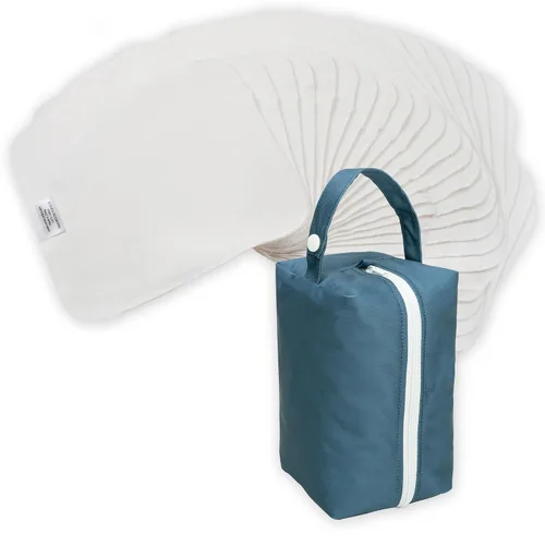 Miniatura 12 de Nora's Nursery Toallitas Reutilizables para Bebé, Paños de Algodón 100%, Toallas Suaves y Absorbentes para Baño y Cara de Recién Nacidos, Incluye 20