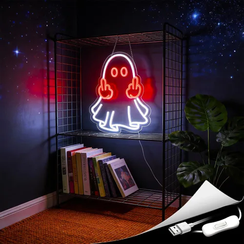 Miniatura 5 de Letrero de neón de serpiente, decoración de barra de luz de neón LED para decoración de pared, letrero de neón LED alimentado por USB