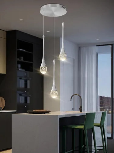 Miniatura 41 de ykolupty Candelabro Moderno de 138'', 20 Luces, Lámpara Colgante Moderna Negra, Candelabro Grande para Escalera, Vestíbulo, Sala de Estar, Negro