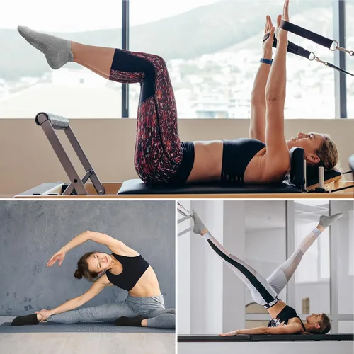 Miniatura 5 de Calcetines de pilates para mujer, calcetines acolchados antideslizantes para yoga, hospital, barras, deportes para el hogar, calcetines 24 pares
