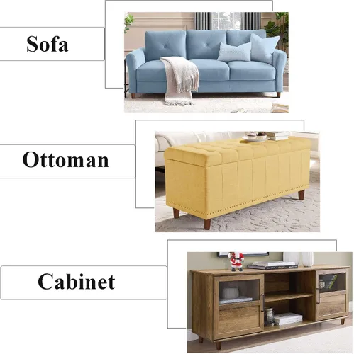 Miniatura 5 de Patas de muebles de madera de 4 pulgadas, patas de repuesto marrones para sofá, armario, futón, aparador, paquete de 4