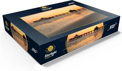 Miniatura 3 de MyPuzzle Sunset At The Pier in Fort Myers Beach On The Gulf Coast, Florida, Estados Unidos, rompecabezas prémium de 100 piezas para adultos