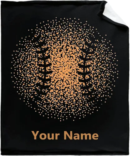 Miniatura 22 de Manta de béisbol personalizada, regalos de béisbol personalizados para niños y niñas, ultra suave, personalizable, decoración de cama, sofá