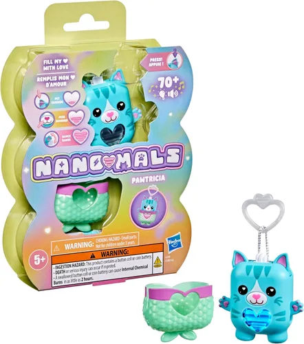 Miniatura 10 de Nano-MALS Pawtricia The Blue Kitty, gato electrónico, más de 70 respuestas, relleno de cesta de Pascua, juguetes interactivos para niñas y niños a