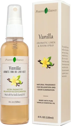 Spray de Vainilla para Ropa de Cama y Habitación, Fragancia Natural para el Hogar Hecha con Aceite Esencial de Vainilla Puro, Perfecto Ambientador