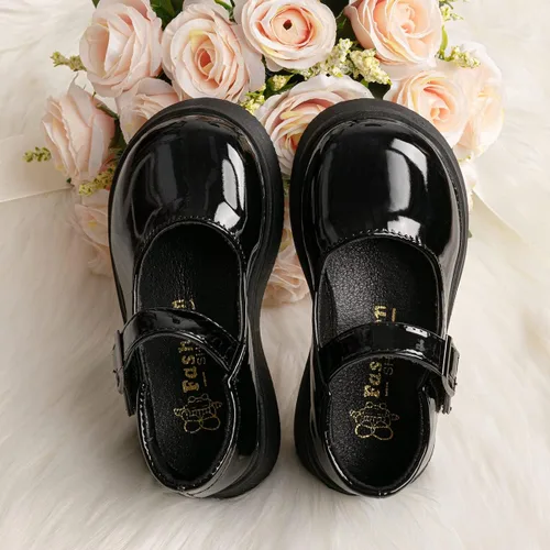 Miniatura 4 de KIDSUN Zapatos de vestir para niño y niña, cómodos zapatos Oxford con cordones para uniforme escolar, mocasines planos (bebé/niño pequeño) E-negro