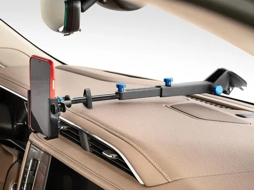 Miniatura 18 de WeatherTech WindshieldFone con extensión - Soporte universal para teléfono de coche montado en el parabrisas - Perillas billet negras