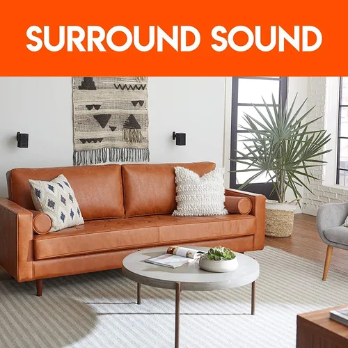 Miniatura 8 de ECHOGEAR Par de soportes para altavoces de pared y techo - Diseño universal que funciona con Vizio, Sony y más - Inclinación y giro sin herramientas