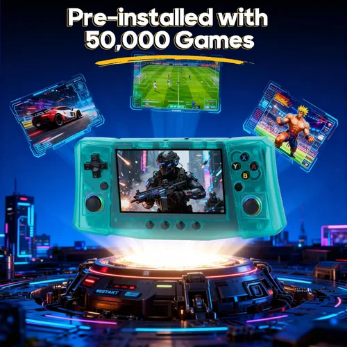 Miniatura 2 de Nueva consola de juegos de mano retro R50 2025, 50000 juegos precargados, almacenamiento expandible de 256 GB, pantalla IPS HD de 4.5 pulgadas