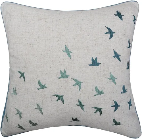 Miniatura 10 de OiseauVoler Fundas de almohada decorativas bordadas, fundas de cojín de martín pescador floral para el hogar, cama, sofá, hogar, oficina, decoración