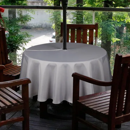 Miniatura 16 de Melaluxe - Mantel impermeable resistente a las manchas para exteriores con agujero para sombrillas y cremallera