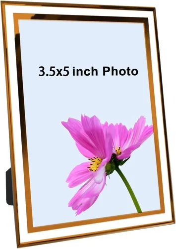 ABAJI Marco de vidrio para fotos de alta transparencia, estilo vertical y horizontal para estante de escritorio y mesa de oficina, galería familiar
