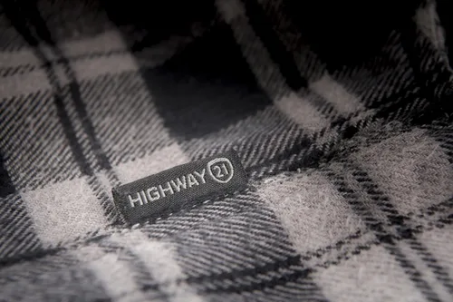 Miniatura 9 de HIGHWAY 21 Marksman - Camisa de franela a cuadros, con botones para motocicleta, tela protectora de algodón tejida
