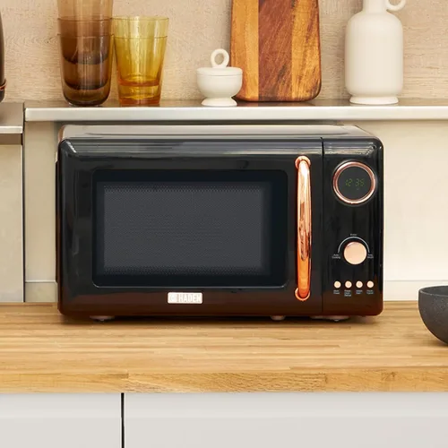 Miniatura 7 de Haden Horno microondas de 700 vatios y 0.7 pies cúbicos con controles digitales, descongelación e inicio instantáneo para encimera