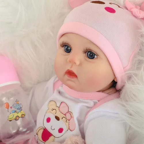 Miniatura 2 de Kdudgso Muñecas de bebé Reborn para niña de 22 pulgadas, muñeca de bebé de silicona realista, muñecas de bebé de la vida real hechas a mano, cuerpo