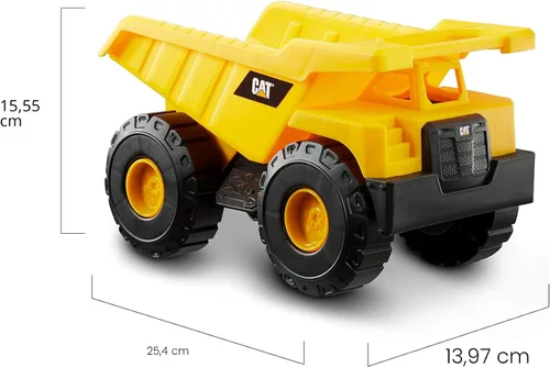 Miniatura 6 de Juego de juguetes de construcción CAT, paquete de 2 camiones de juguete de flota de construcción de 10" con piezas articuladas, divertido y duradero