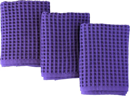 Miniatura 17 de PÜSKÜL Toalla de Cocina de Gofre Orgánico 100% Algodón Turco Juego de 3 Gris Oscuro - Toallas de Mano de 32x16 Pulgadas de Calidad Premium, Suave