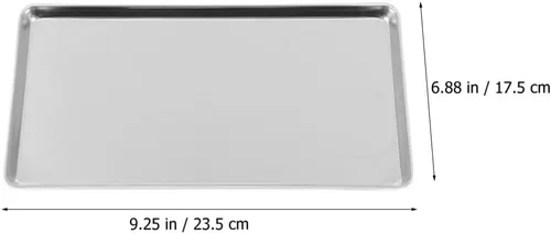 Miniatura 7 de Kichvoe Plato rectangular de fideos de arroz de acero inoxidable para cocina, restaurante y uso al aire libre, fácil de limpiar y apto