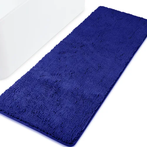 Miniatura 261 de Yeaban Alfombra de pasillo de baño de 24 x 72 pulgadas, antideslizante, alfombra de baño larga de felpilla gruesa, absorbente y lavable, alfombra