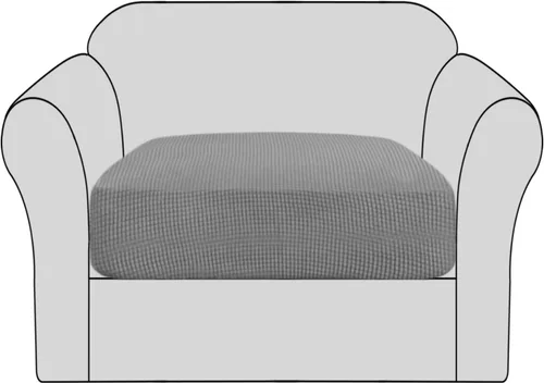 Miniatura 33 de H.VERSAILTEX - Fundas elásticas para cojín de sofá individual, fundas de asiento para silla de sofá, protector de cojín con tejido jacquard de sarga