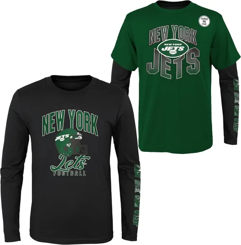 Miniatura 21 de NFL Conjunto de 3 Camisetas y Camisas de Manga Larga para Niños y Jóvenes 8-20, Colores del Equipo del Día del Juego