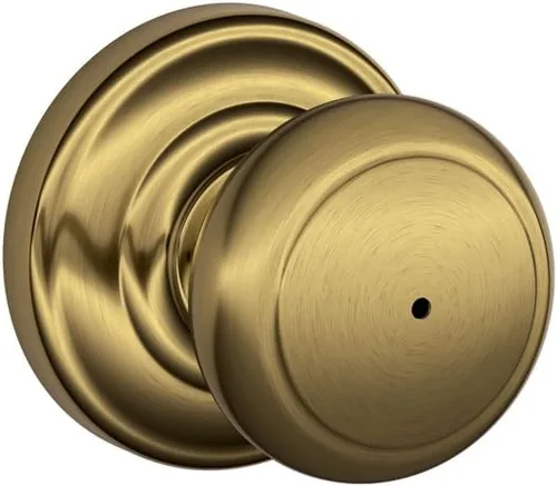 Miniatura 62 de Schlage F10 AND 716 ADD - Pomo Andover con moldura Addison, cerradura de paso para pasillos y armarios, bronce envejecido