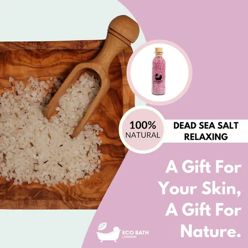 Miniatura 5 de Eco Bath London Remoje de baño de sal del mar muerto, rico en minerales, magnesio y relajación, 10.6 onzas, 100% natural, relajante baño de spa