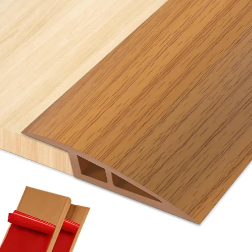 Miniatura 8 de Tira de transición de piso de vinilo para umbral de puerta, autoadhesiva, 36 pulgadas, umbrales para puertas, tiras de transición reductoras de Gris