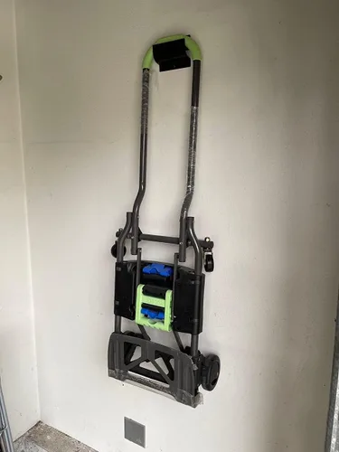 Miniatura 5 de Tetra-Teknica GMH-01 - Escalera de montaje en pared de acero de 4 pulgadas y colgador de carretilla, negro mate