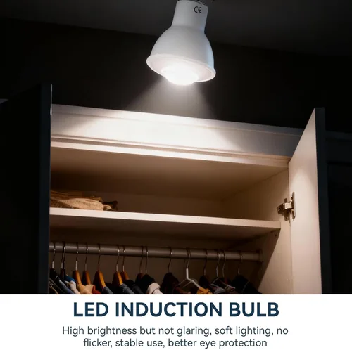Miniatura 5 de 2 bombillas LED GU10, sensor de movimiento LED infrarrojo inducción humana bombilla de repuesto luz cálida 3000 K 5 W 500LM CA para techo pasillo