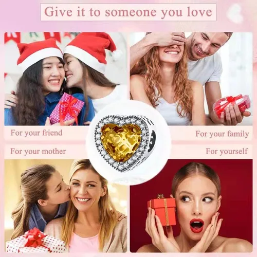 Miniatura 6 de MICOO LONGLUCK - Dije de cristal para pulsera de plata de ley 925 con circonitas cúbicas para mujer, pulsera y collar