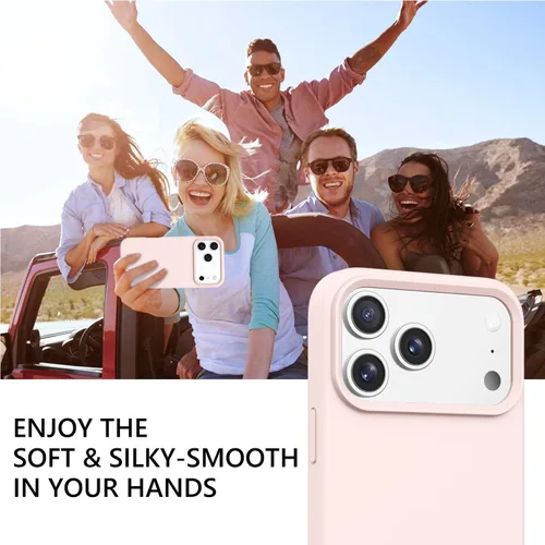 Miniatura 143 de GUAGUA Funda compatible con iPhone 17 Pro Max de 6.9 pulgadas, silicona líquida, goma de gel suave, delgada, forro de microfibra delgada