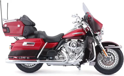 Miniatura 4 de Motocicleta Harley Davidson FLHTK Electra Glide modelo 2013, roja, versión ultralimitada, 1/12 de Maisto 32323.