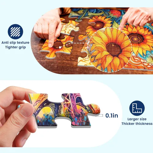 Miniatura 3 de Paquete de 6 rompecabezas de 16 piezas grandes para personas mayores, rompecabezas de demencia, productos y actividades de Alzheimer, rompecabezas