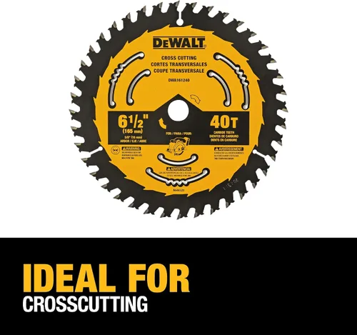 Miniatura 3 de DEWALT Hoja de sierra circular, 6 1/2 pulgadas, 40 dientes, para estructura (DWA161240)