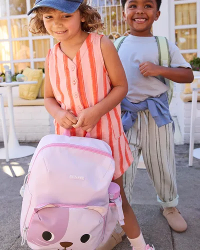 Miniatura 2 de Skip Hop Mochila para niños pequeños con correas acolchadas ajustables, bolsillo frontal con cremallera y bolsillo lateral para botella, se adapta a