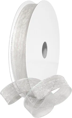 Miniatura 16 de Morex Ribbon Harmony Metallic, envoltura de regalos, decoración de boda, lazos, brillo brillante, 5/8" x 50 yardas, aguamarina