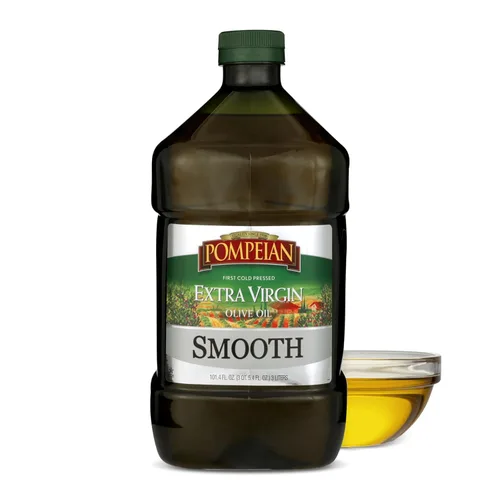 Aceite de Oliva Extra Virgen Suave Pompeian, Contiene Polifenoles, Primer Prensado en Frío, 101 Fl Oz